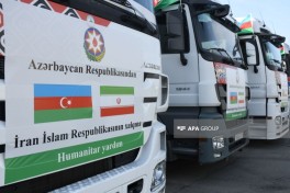 Гуманитарный конвой, отправленный из Азербайджана, пересёк границу и направился в Иран-ФОТО -ВИДЕО -ОБНОВЛЕНО 