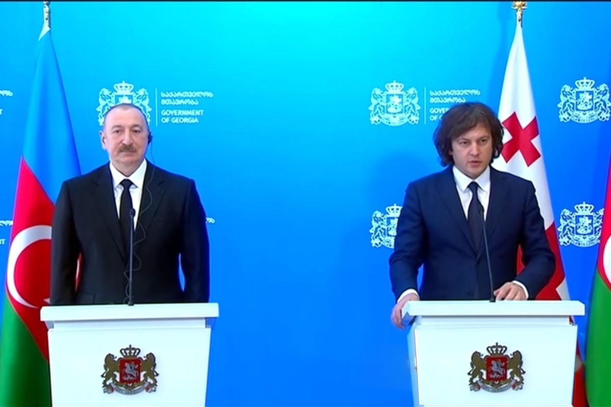 Президент Азербайджана Ильхам Алиев, Премьер-министр Грузии Ираклий Кобахидзе