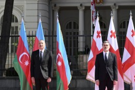 церемония официальной встречи Президента Ильхама Алиева в Тбилиси