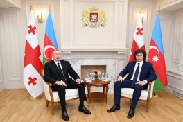 Состоялась встреча один на один Президента Ильхама Алиева с Премьер-министром Грузии Ираклием Кобахидзе