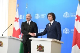 Президент Азербайджана и Премьер-министр Грузии выступили с заявлениями для прессы - ВИДЕО-ОБНОВЛЕНО-1 