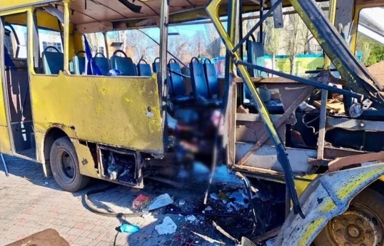 Россия ударила по автобусу в Украине: 3 погибших, 16 пострадавших-ФОТО -ОБНОВЛЕНО 