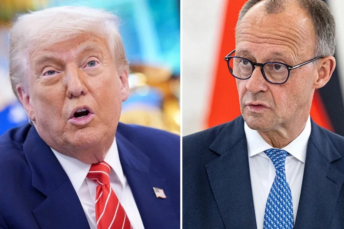 канцлер ФРГ Фридрих Мерц, президент США Дональд Трамп