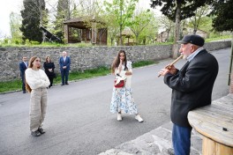 Лейла Алиева и Арзу Алиева приняли участие в открытии после восстановления историко-архитектурных памятников в Шеки-ФОТО 