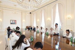 Президент Ильхам Алиев принял борцов, ставших чемпионами Европы в командном зачёте -ОБНОВЛЕНО 