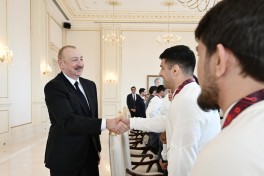 Президент Ильхам Алиев принял борцов, ставших чемпионами Европы в командном зачёте -ОБНОВЛЕНО 