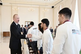 Президент Ильхам Алиев принял борцов, ставших чемпионами Европы в командном зачёте -ОБНОВЛЕНО 