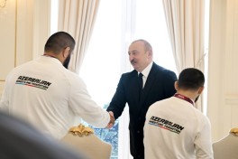 Президент Ильхам Алиев принял борцов, ставших чемпионами Европы в командном зачёте -ОБНОВЛЕНО 