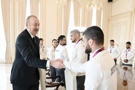 Президент Ильхам Алиев принял борцов, ставших чемпионами Европы в командном зачёте -ОБНОВЛЕНО 