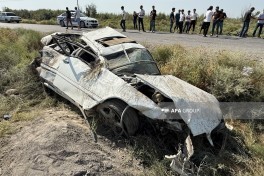 В Зардабском районе автомобиль врезался в опору, есть погибший и пострадавшие - ОБНОВЛЕНО 