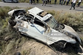 В Зардабском районе автомобиль врезался в опору, есть погибший и пострадавшие - ОБНОВЛЕНО 