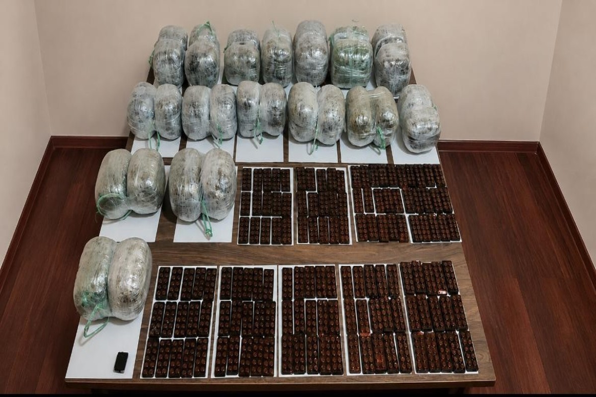 Пресечена попытка контрабанды через границу Азербайджана 35 кг наркотиков — <span class="red_color">ФОТО