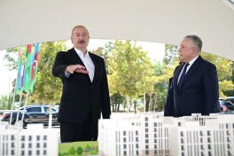Президент Ильхам Алиев заложил фундамент комплекса социальных домов в городе Нахчыван-ФОТО 