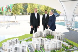 Президент Ильхам Алиев заложил фундамент комплекса социальных домов в городе Нахчыван-ФОТО 