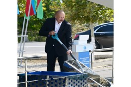 Президент Ильхам Алиев заложил фундамент комплекса социальных домов в городе Нахчыван-ФОТО 