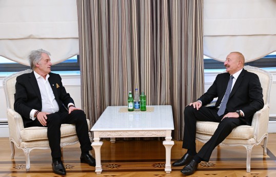 Президент Ильхам Алиев и бывший Президент Украины Виктор Ющенко