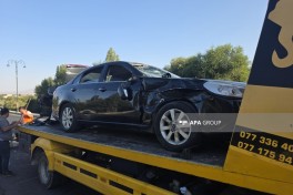 В Нахчыване «Chevrolet» столкнулся с двумя мотоциклами, пострадали 3 человека -ФОТО 