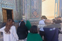 Представители азербайджанских СМИ посетили комплекс Шахи-Зинда в Самарканде -ФОТО 