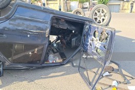 В Агстафе столкнулись два автомобиля, есть пострадавшие — ФОТО 