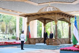 В Ташкенте состоялась церемония официальной встречи Президента Ильхама Алиева -ФОТО 