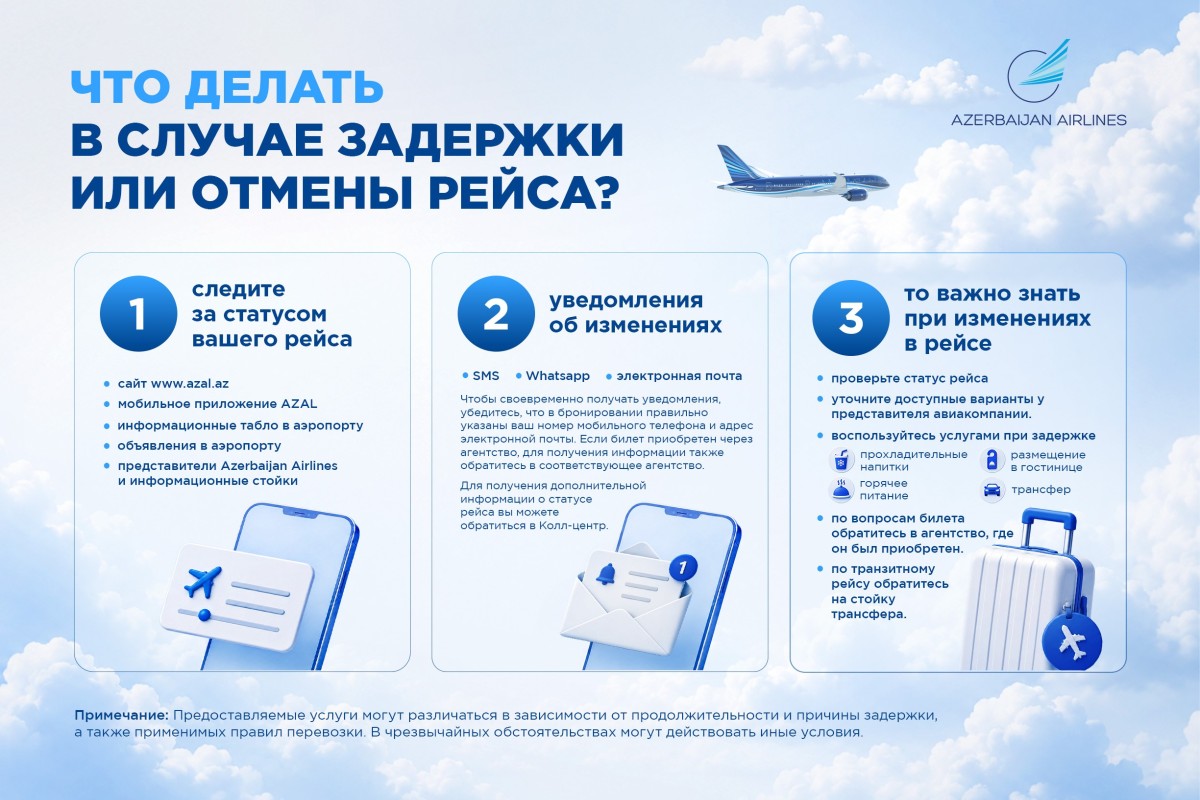 AZAL обратился к пассажирам в связи с изменениями в расписании рейсов