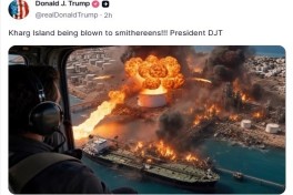 Трамп опубликовал видео с ударами по иранскому острову Харк