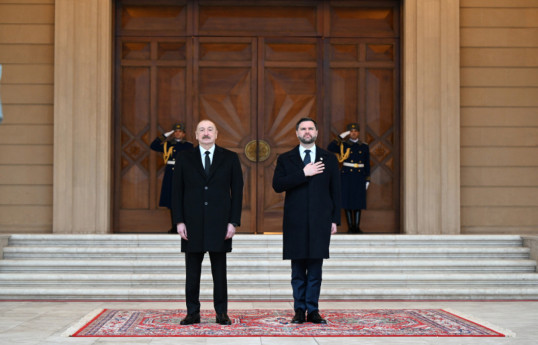 Президент Азербайджана Ильхам Алиев, вице-президент США Джеймс Дэвид Вэнс