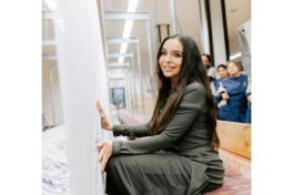 Лейла Алиева приняла участие в церемонии срезки круглого ковра, изготовленного для Шушинской мечети