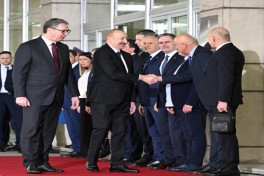 Состоялась церемония официальной встречи Президента Азербайджана в Сербии