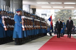 Состоялась церемония официальной встречи Президента Азербайджана в Сербии