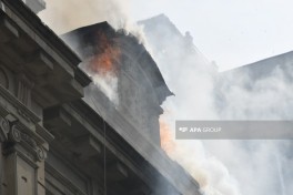 Пожар в здании в центре Баку потушен, жильцы эвакуированы, есть пострадавшая -ФОТО-ВИДЕО-ОБНОВЛЕНО-6 