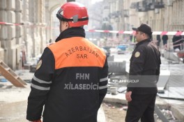 Пожар в здании в центре Баку потушен, жильцы эвакуированы, есть пострадавшая -ФОТО-ВИДЕО-ОБНОВЛЕНО-6 