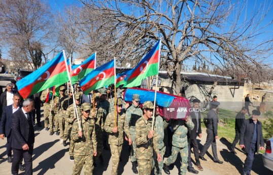 В Агдамском районе захоронены останки военнослужащего Гурбана Гёюшова, пропавшего без вести в ходе Первой Карабахской войны