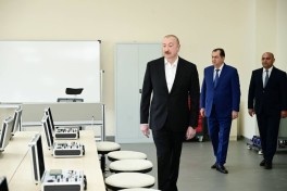 Президент Азербайджана принял участие в открытии Лянкяранского Государственного Центра профобразования