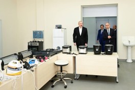 Президент Азербайджана принял участие в открытии Лянкяранского Государственного Центра профобразования