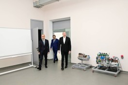 Президент Азербайджана принял участие в открытии Лянкяранского Государственного Центра профобразования