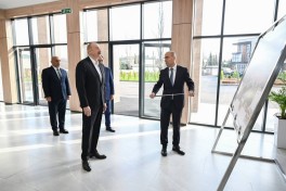 Президент Азербайджана принял участие в открытии Лянкяранского Государственного Центра профобразования