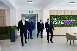 Президент Азербайджана принял участие в открытии Лянкяранского Государственного Центра профобразования