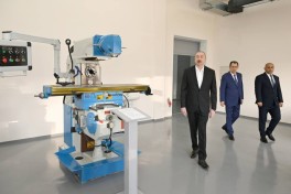 Президент Азербайджана принял участие в открытии Лянкяранского Государственного Центра профобразования