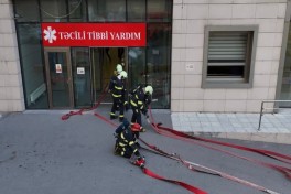 МЧС провело учения в Бакинском центре здоровья – ВИДЕО 