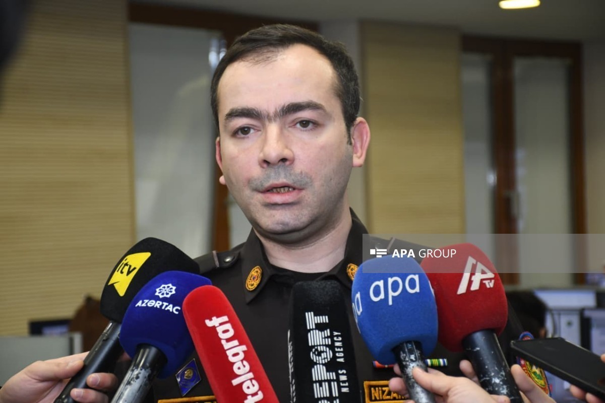 начальник Управления оперативного реагирования «112» МЧС майор Низами Асадов