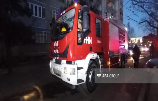 В Гяндже произошёл пожар в девятиэтажном доме -ФОТО 