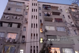 В Гяндже произошёл пожар в девятиэтажном доме -ФОТО 