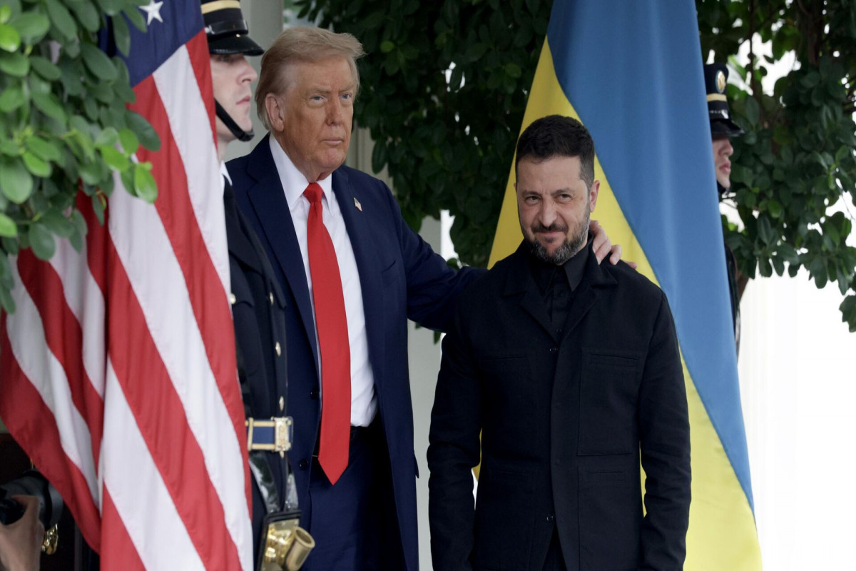 Президент США Дональд Трамп, президент Украины Владимир Зеленский