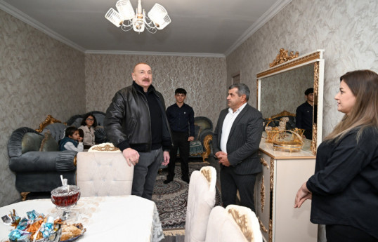 Президент Ильхам Алиев ознакомился с работами, проделанными в селе Ашагы Оратаг Агдеринского района -ОБНОВЛЕНО 