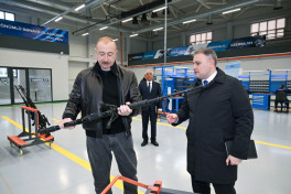 Президент Азербайджана принял участие в открытии после реконструкции Тертерского электромеханического завода-ОБНОВЛЕНО 