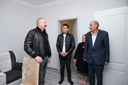Президент Ильхам Алиев ознакомился с работами, проделанными в селе Чылдыран Агдеринского района -ОБНОВЛЕНО 