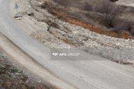 На автодороге Шамахы–Гонагкенд произошёл оползень — ФОТО 
