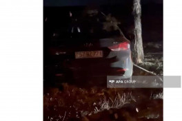 В Шамкире легковой автомобиль врезался в дерево, есть погибший -ОБНОВЛЕНО-2-ФОТО 