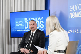 Президент Ильхам Алиев в Давосе дал интервью телеканалу «Euronews»-ФОТО-ОБНОВЛЕНО 